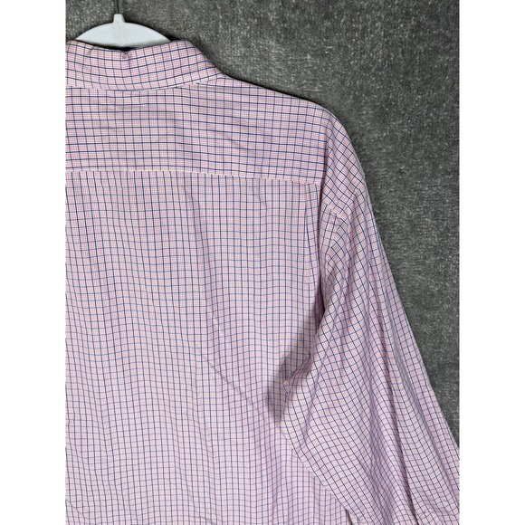 J Crew 100s 2-Ply Cotton Button Down Shirt Mens Large Pink Plaid Long Sleeve - Picture 10 of 16